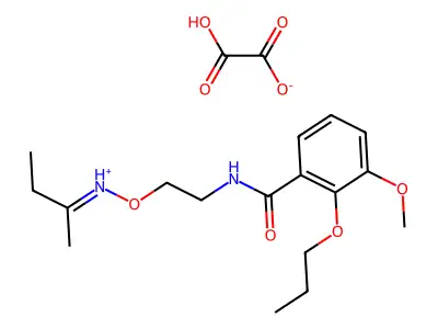 Benzamide, N-(2-butylideneaminooxyethyl)-3-methoxy-2-propoxy-, oxalate structure