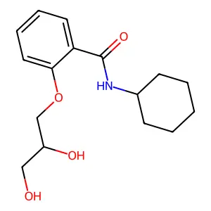 N-环己基-邻-(2,3-二羟基)丙氧基苯甲酰胺 structure