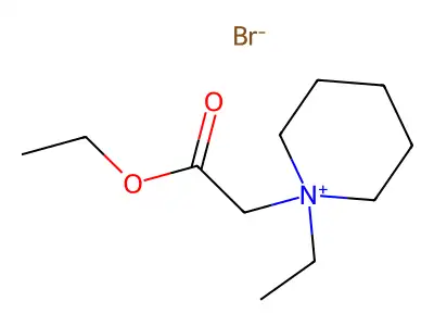 1-(2-Ethoxy-2-oxoethyl)-1-ethylpiperidin-1-ium bromide structure