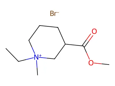 Piperidinium, 1-ethyl-3-(methoxycarbonyl)-1-methyl-, bromide structure