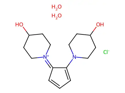 1-(5-(4-Hydroxypiperidino)-2,4-pentadienylidene)-4-hydroxypiperidinium chloride dihydrate structure