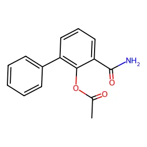 2-乙酰氧基-3-苯基苯甲酰胺 structure