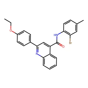 N-(2-bromo-4-methylphenyl)-2-(4-ethoxyphenyl)quinoline-4-carboxamide structure