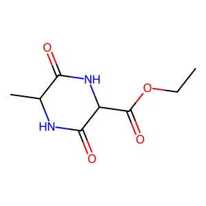 Ethyl 5-methyl-3,6-dioxopiperazine-2-carboxylate structure