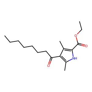 ethyl 3,5-dimethyl-4-octanoyl-1H-pyrrole-2-carboxylate structure