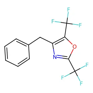4-Benzyl-2,5-bis(trifluoromethyl)-1,3-oxazole structure