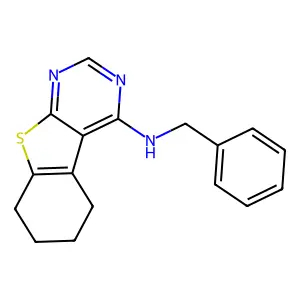N-benzyl-5,6,7,8-tetrahydro[1]benzothieno[2,3-d]pyrimidin-4-amine structure