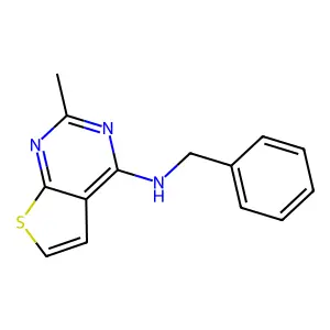 N-benzyl-2-methylthieno[2,3-d]pyrimidin-4-amine structure