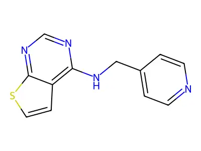N-(pyridin-4-ylmethyl)thieno[2,3-d]pyrimidin-4-amine structure