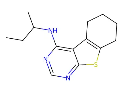 N-butan-2-yl-5,6,7,8-tetrahydro-[1]benzothiolo[2,3-d]pyrimidin-4-amine structure