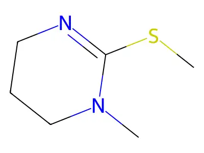 1-methyl-2-methylsulfanyl-5,6-dihydro-4H-pyrimidine structure