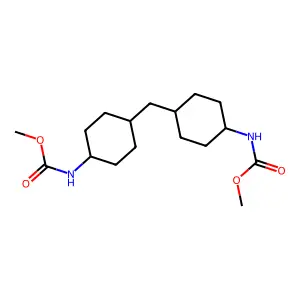 methyl N-[4-[[4-(methoxycarbonylamino)cyclohexyl]methyl]cyclohexyl]carbamate structure