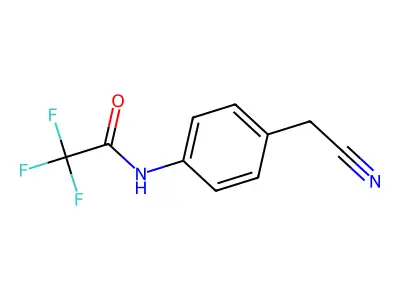 N-[4-(cyanomethyl)phenyl]-2,2,2-trifluoroacetamide structure
