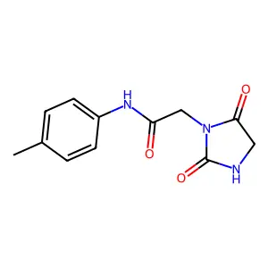 2-(2,5-dioxoimidazolidin-1-yl)-N-(p-tolyl)acetamide structure
