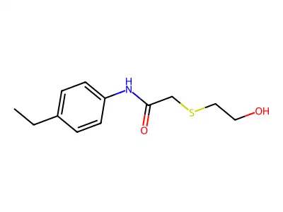 N-(4-ethylphenyl)-2-[(2-hydroxyethyl)sulfanyl]acetamide structure