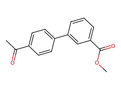 Methyl 3-(4-acetylphenyl)benzoate structure