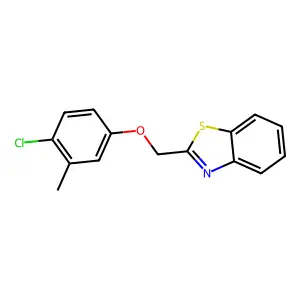 2-[(4-Chloro-3-methylphenoxy)methyl]-1,3-benzothiazole structure