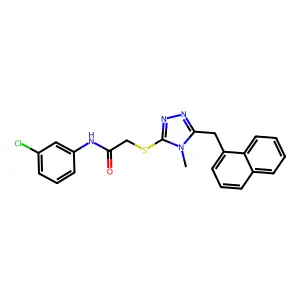 N-(3-chlorophenyl)-2-[[4-methyl-5-(naphthalen-1-ylmethyl)-1,2,4-triazol-3-yl]sulfanyl]acetamide structure