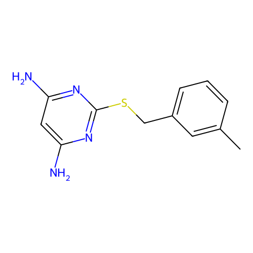 2-[(3-Methylphenyl)methylthio]pyrimidine-4,6-diamine structure