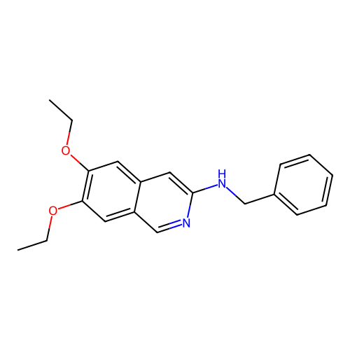 N-苄基-6,7-二乙氧基异喹啉-3-胺 structure