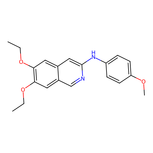 6,7-diethoxy-N-(4-methoxyphenyl)isoquinolin-3-amine structure