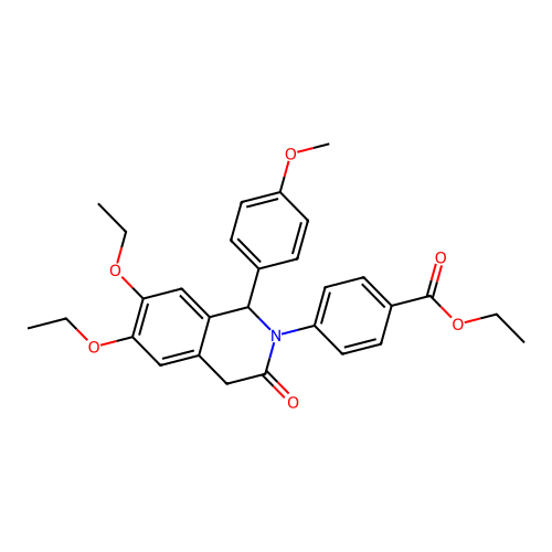 Ethyl 4-[6,7-diethoxy-1-(4-methoxyphenyl)-3-oxo-1,4-dihydroisoquinolin-2-yl]benzoate structure
