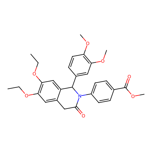 Methyl 4-[1-(3,4-dimethoxyphenyl)-6,7-diethoxy-3-oxo-1,4-dihydroisoquinolin-2-yl]benzoate structure