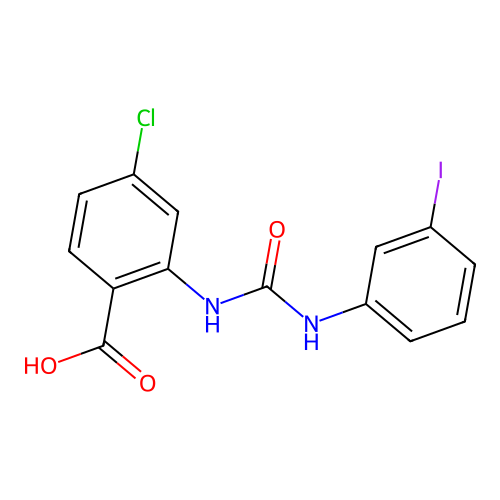 4-chloro-2-[(3-iodophenyl)carbamoylamino]benzoic Acid structure