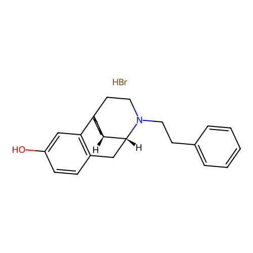 17-(2-Phenylethyl)morphinan-3-ol--hydrogen bromide (1/1) structure