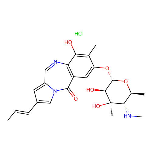 Anhydrosibiromycin hydrochloride structure