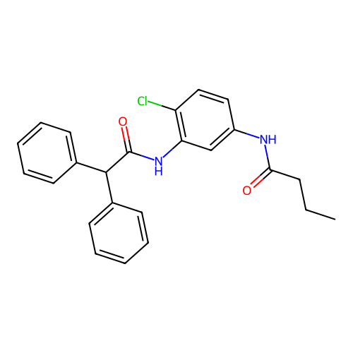 N-{4-chloro-3-[(diphenylacetyl)amino]phenyl}butanamide structure