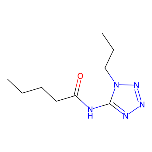 N-(1-propyl-1H-tetraazol-5-yl)pentanamide structure