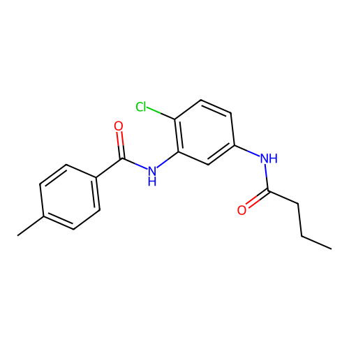 N-[5-(butyrylamino)-2-chlorophenyl]-4-methylbenzamide structure
