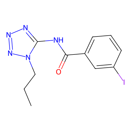 3-iodo-N-(1-propyl-1H-tetraazol-5-yl)benzamide structure