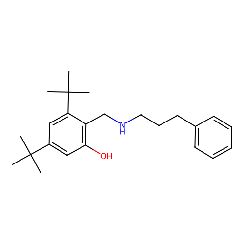 3,5-Ditert-butyl-2-[(3-phenylpropylamino)methyl]phenol structure