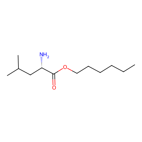 l-Leucine n-hexyl ester structure