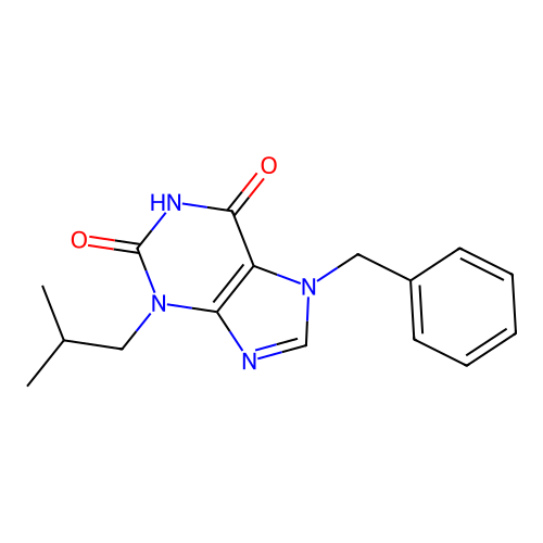 7-Benzyl-3-(2-methylpropyl)xanthine structure