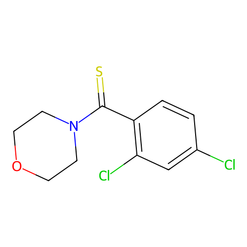 (2,4-Dichlorophenyl)(morpholino)methanethione structure
