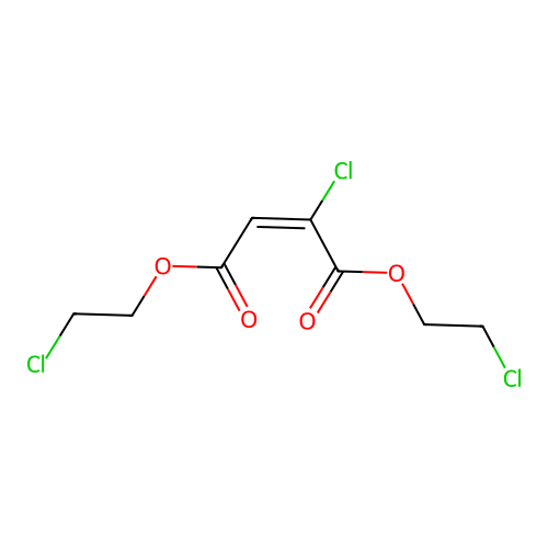 Maleic acid, chloro-, bis(2-chloroethyl) ester structure