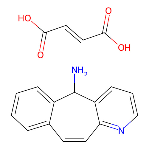 5H-Benzo(4,5)cyclohepta(1,2-b)pyridine, 5-amino-, hydrogen fumarate structure