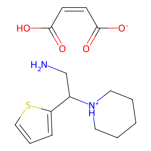 Ethylamine, 2-(1-piperidino)-2-(2-thenyl)-, maleate structure