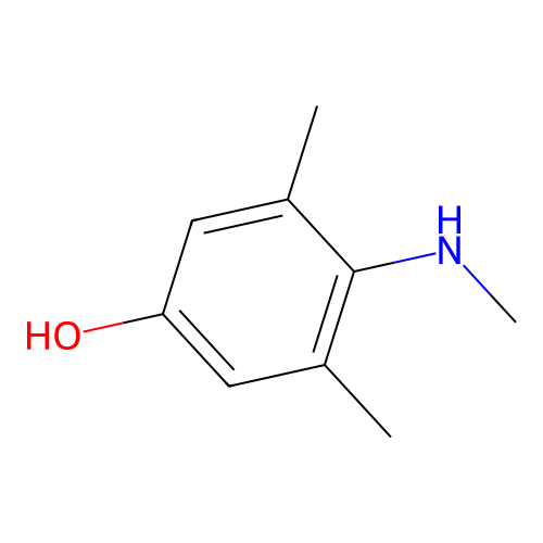 3,5-Xylenol, 4-(methylamino)- structure