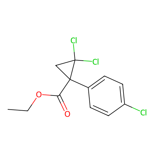 Ethyl 2,2-dichloro-1-(4-chlorophenyl)cyclopropane-1-carboxylate structure