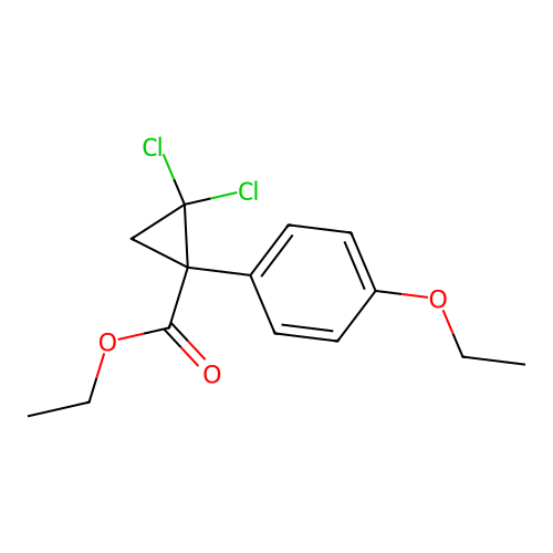 Ethyl 2,2-dichloro-1-(4-ethoxyphenyl)cyclopropane-1-carboxylate structure