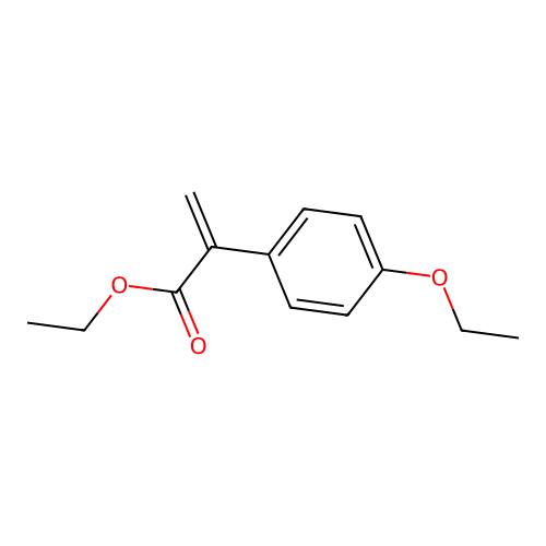 Benzeneacetic acid, 4-ethoxy-alpha-methylene-, ethyl ester structure