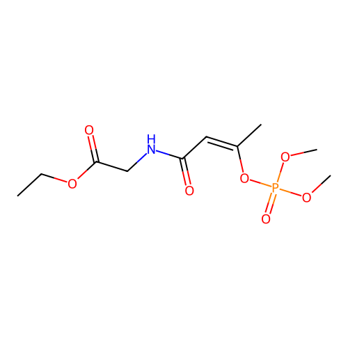 Glycine, N-(3-hydroxycrotonoyl)-, ethyl ester, dimethyl phosphate structure