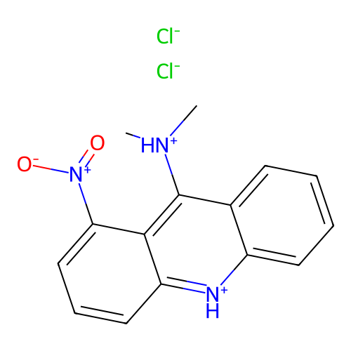9-Acridinamine, N,N-dimethyl-1-nitro-, dihydrochloride structure