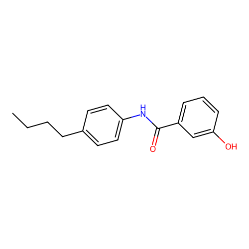 N-(4-butylphenyl)-3-hydroxybenzamide structure