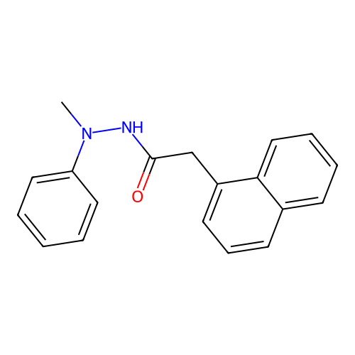 N'-methyl-2-(naphthalen-1-yl)-N'-phenylacetohydrazide structure