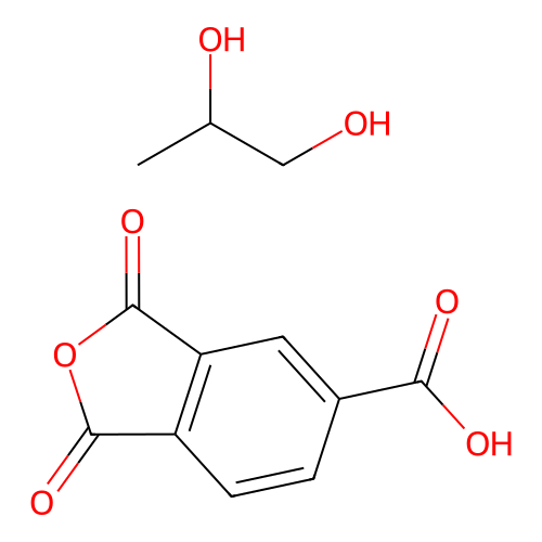1,3-Dioxo-1,3-dihydro-2-benzofuran-5-carboxylic acid--propane-1,2-diol (1/1) structure
